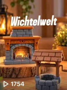 Miniatur-Ofen als Teil der Wichtelwelt